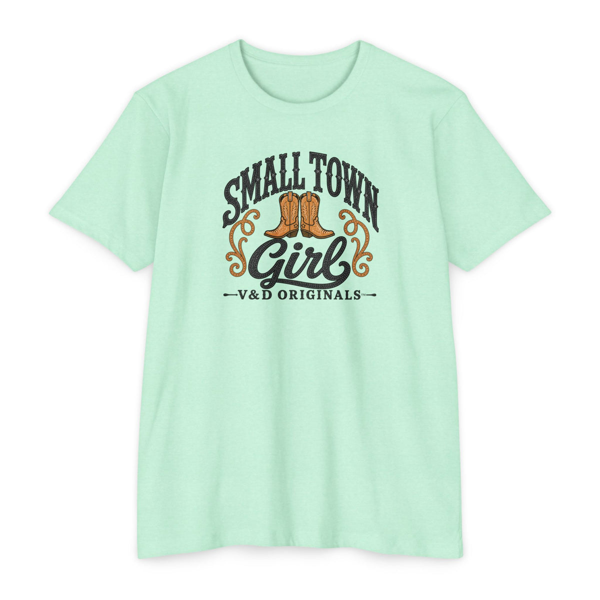 Small Town Girl T-Shirt — Tan boots
