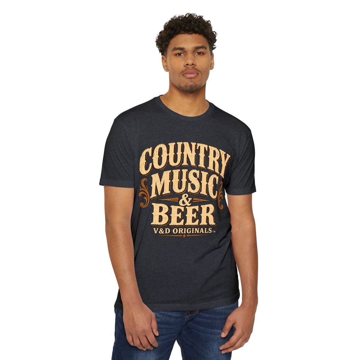 Country Music & Beer T-Shirt — Vintage Western Graphic Tee for Fans