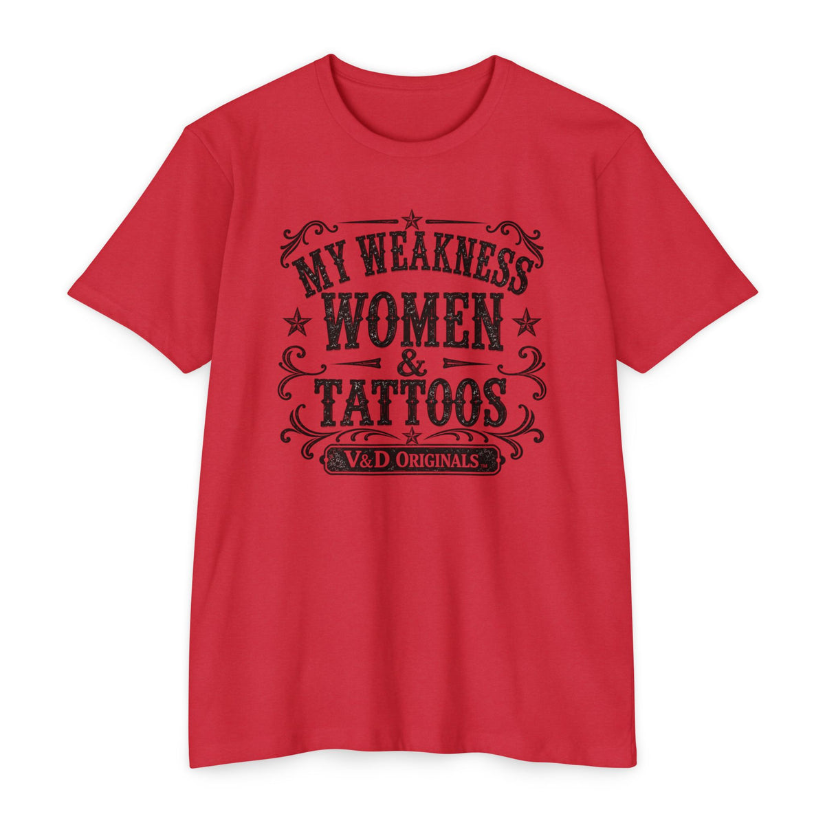 Women & Tattoos Graphic T-Shirt — 'My Weakness Women & Tattoos' Vintage Tee