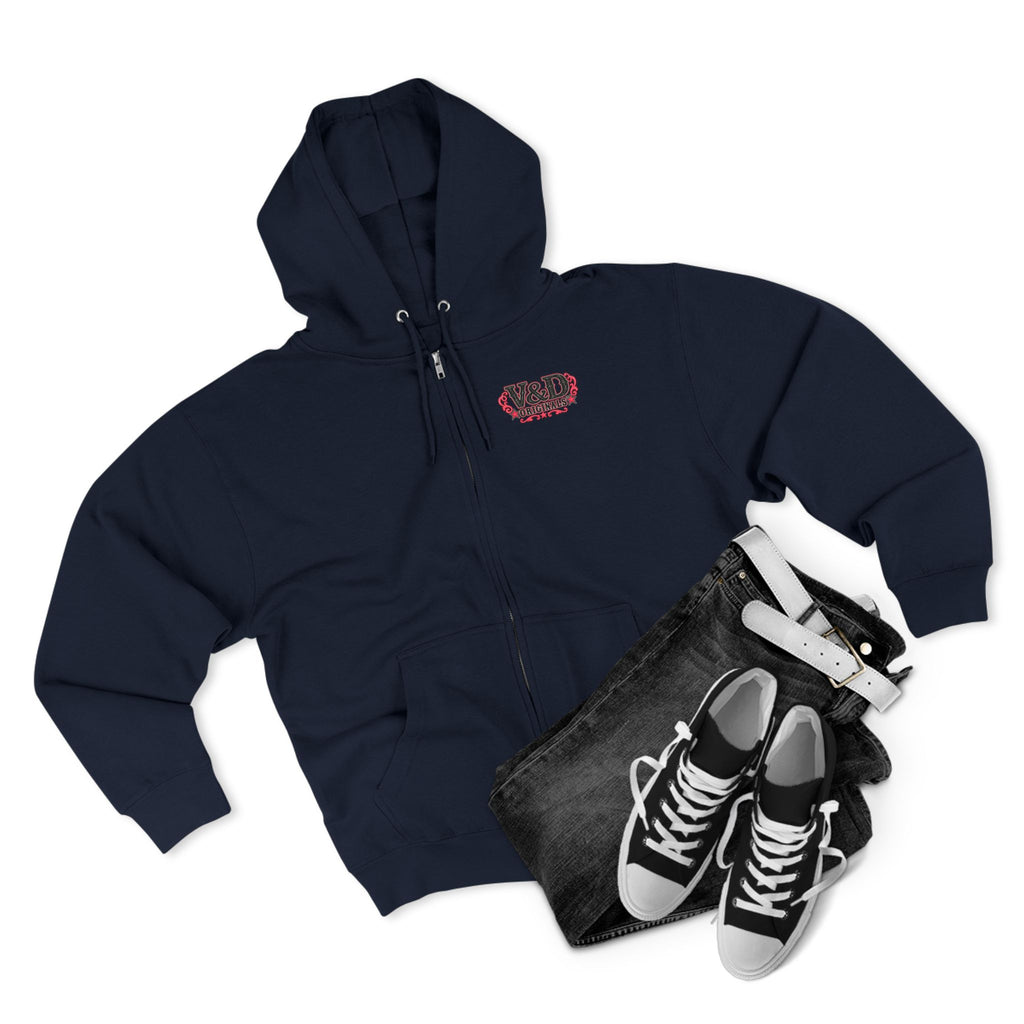 Small Town Girl Zip Hoodie — Vintage Heart logo