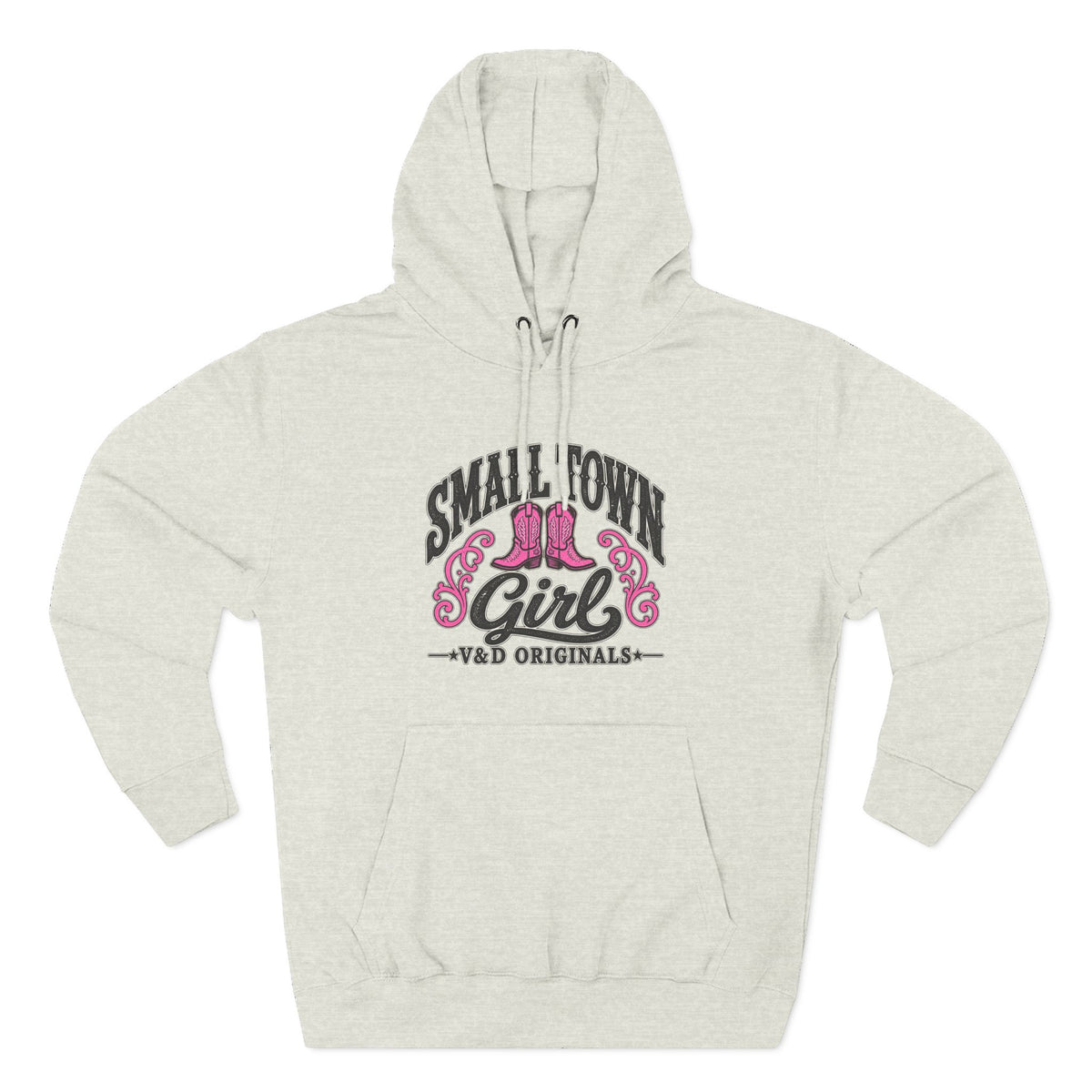 Small Town Girl - Pink Boots Pullover Hoodie