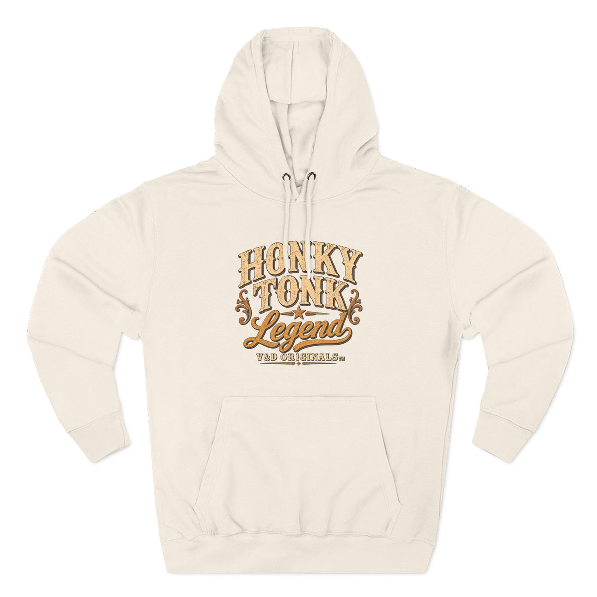 Hoodie - "Honky Tonk Legend" Vintage Western Fleece Hoodie