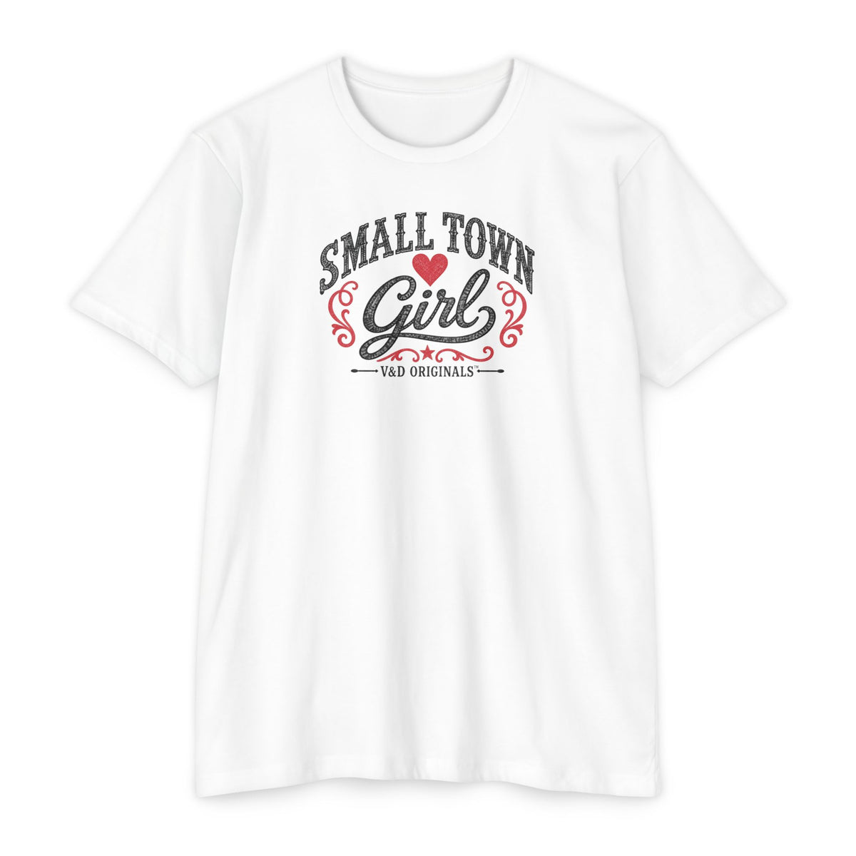 Small Town Girl T-Shirt — Retro Heart Country Graphic Tee
