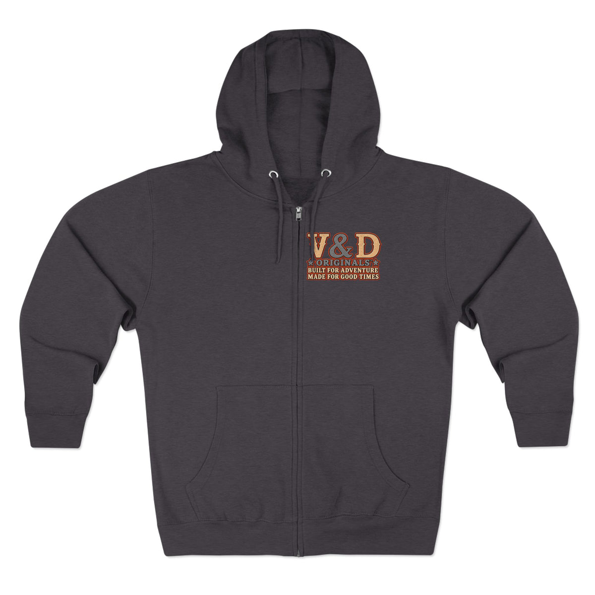 Country Music & Beer Zip Hoodie — V&D Originals Vintage Western Logo