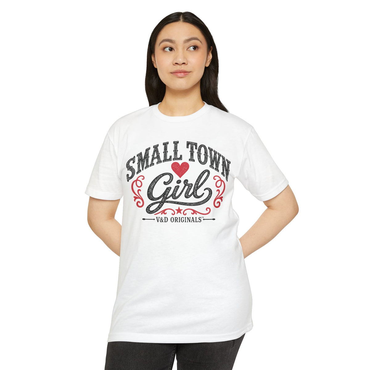 Small Town Girl T-Shirt — Retro Heart Country Graphic Tee