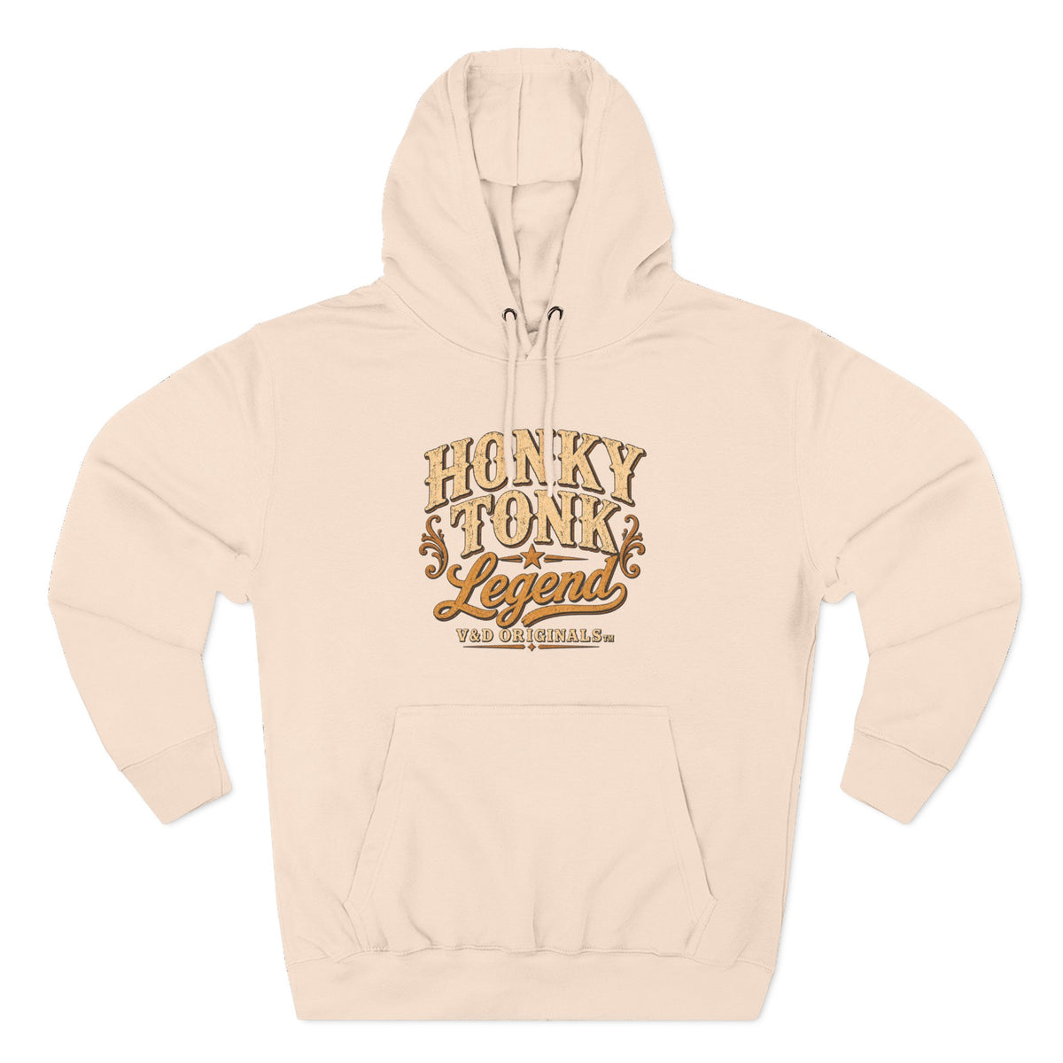 Hoodie - "Honky Tonk Legend" Vintage Western Fleece Hoodie