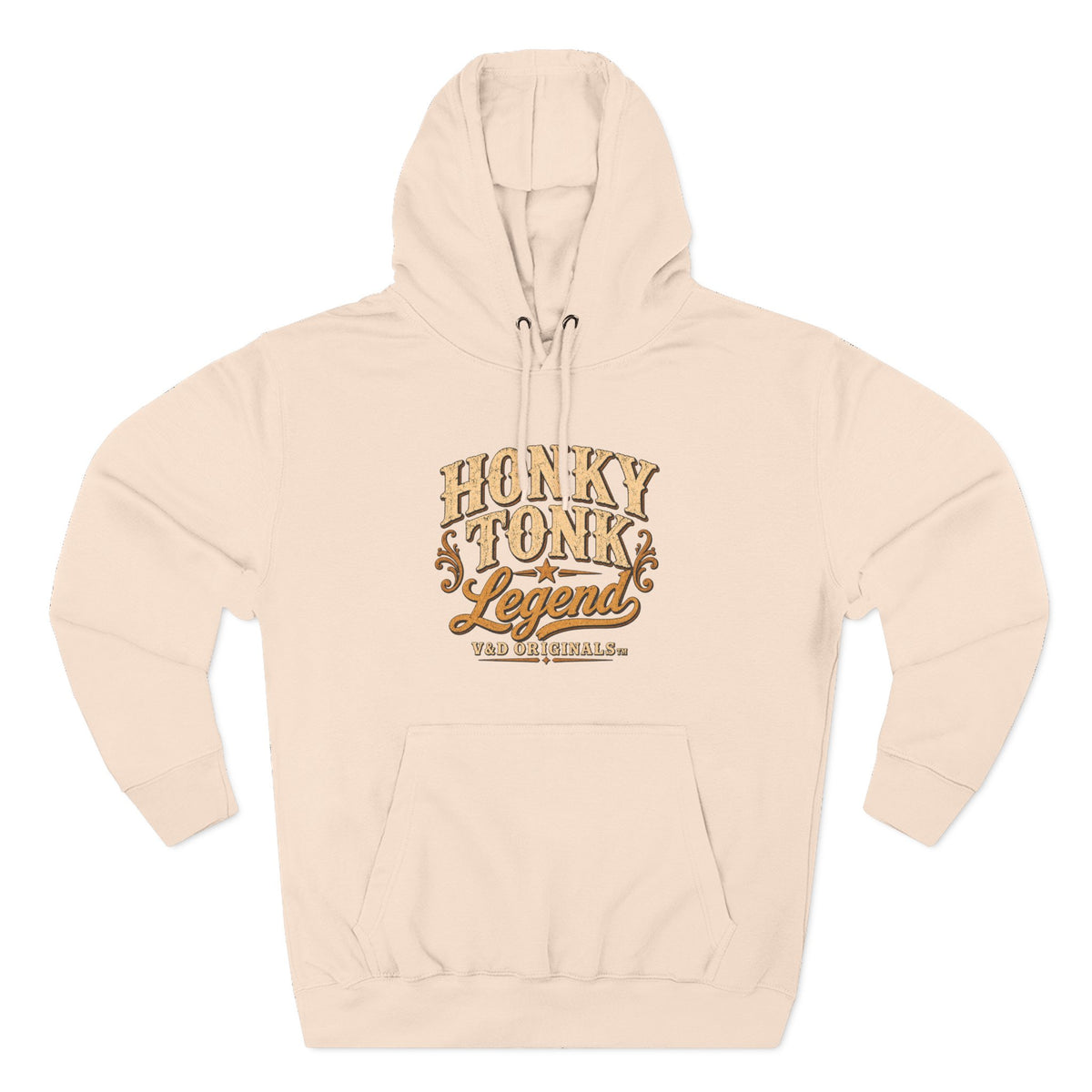 Hoodie — "Honky Tonk Legend" Vintage Western Music Fleece Hoodie