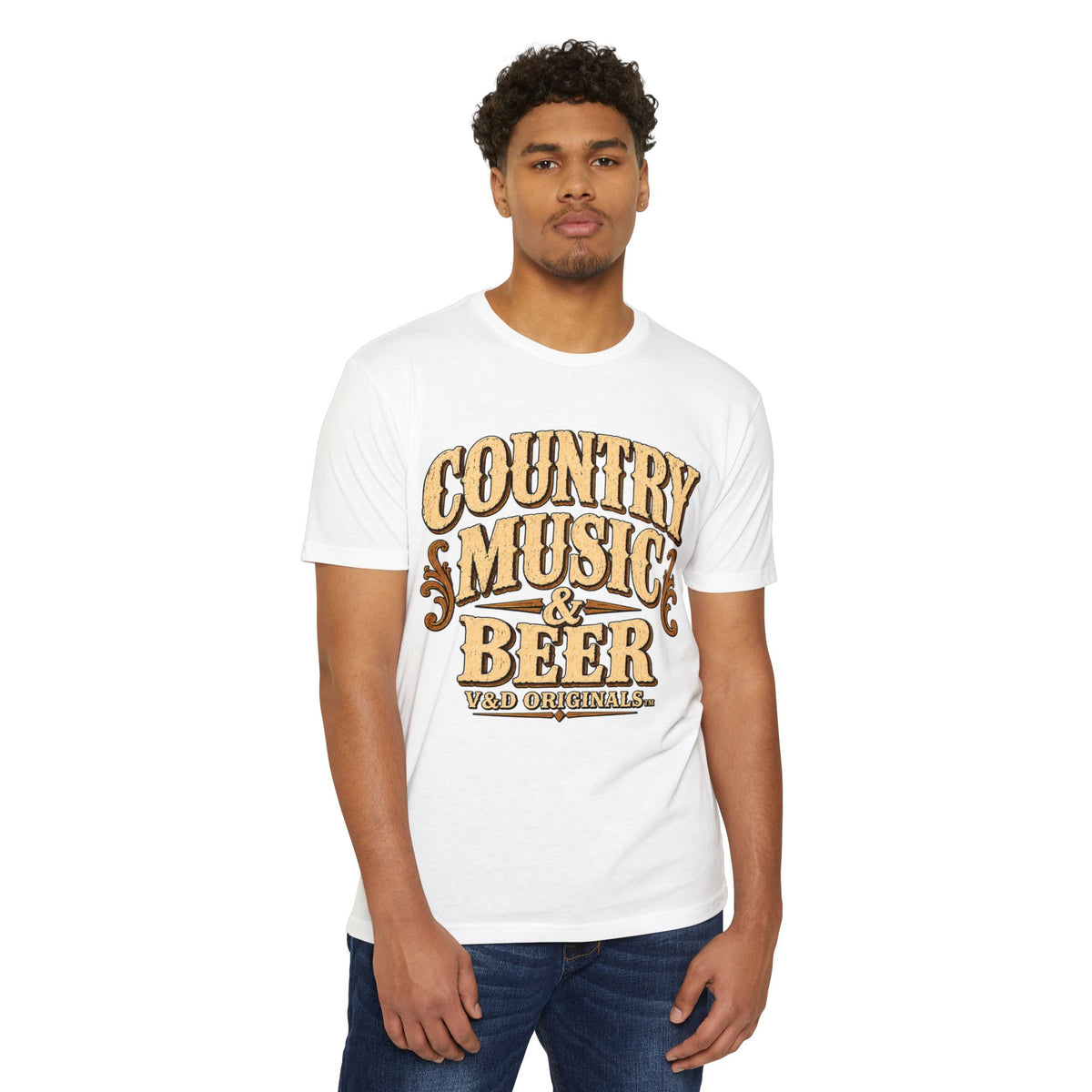 Country Music & Beer T-Shirt — Vintage Western Graphic Tee for Fans
