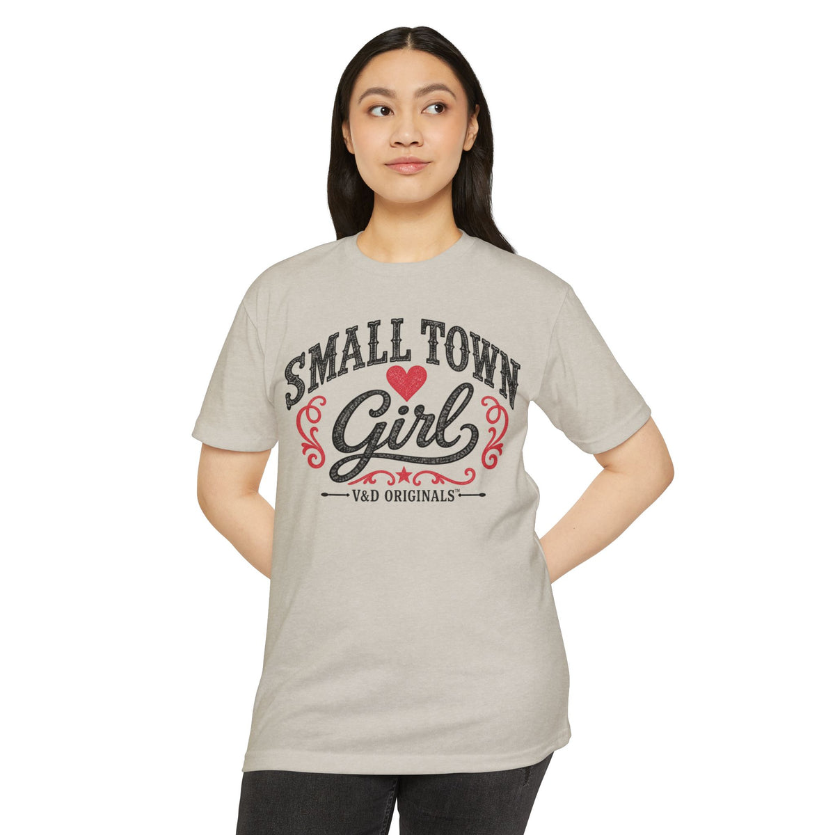 Small Town Girl T-Shirt — Retro Heart Country Graphic Tee