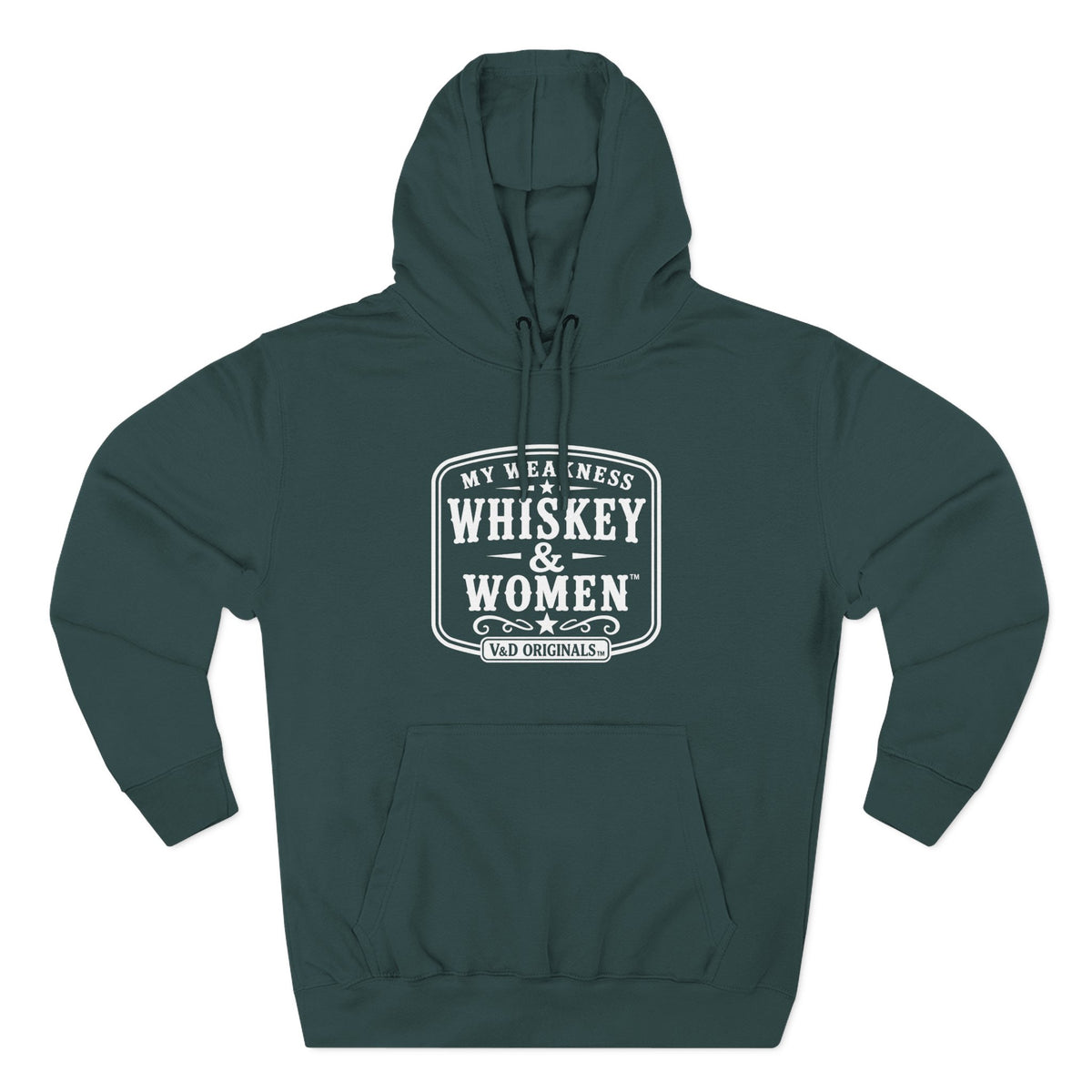 Whiskey & Women Three-Panel Fleece Hoodie