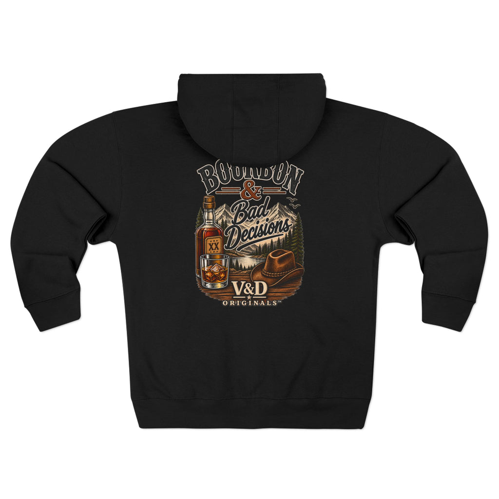 Bourbon & Bad Decisions Zip Hoodie