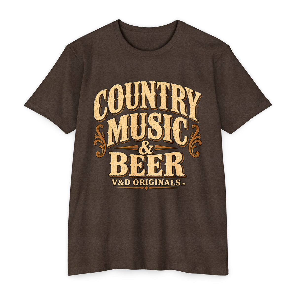 Country Music & Beer T-Shirt — Vintage Western Graphic Tee for Fans