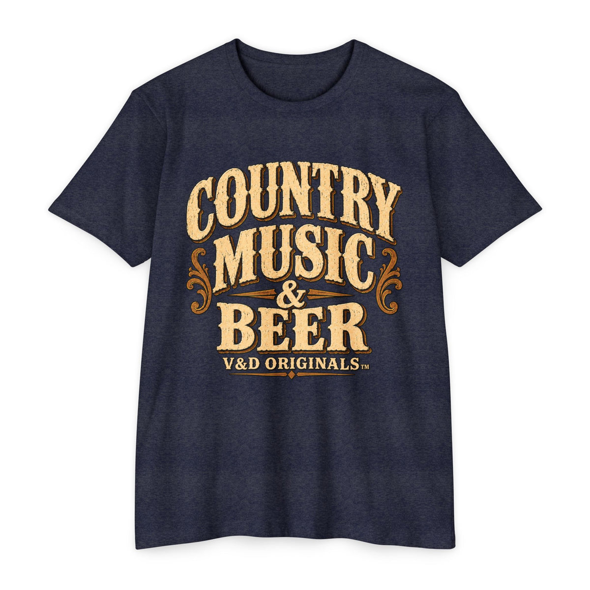 Country Music & Beer T-Shirt — Vintage Western Graphic Tee for Fans