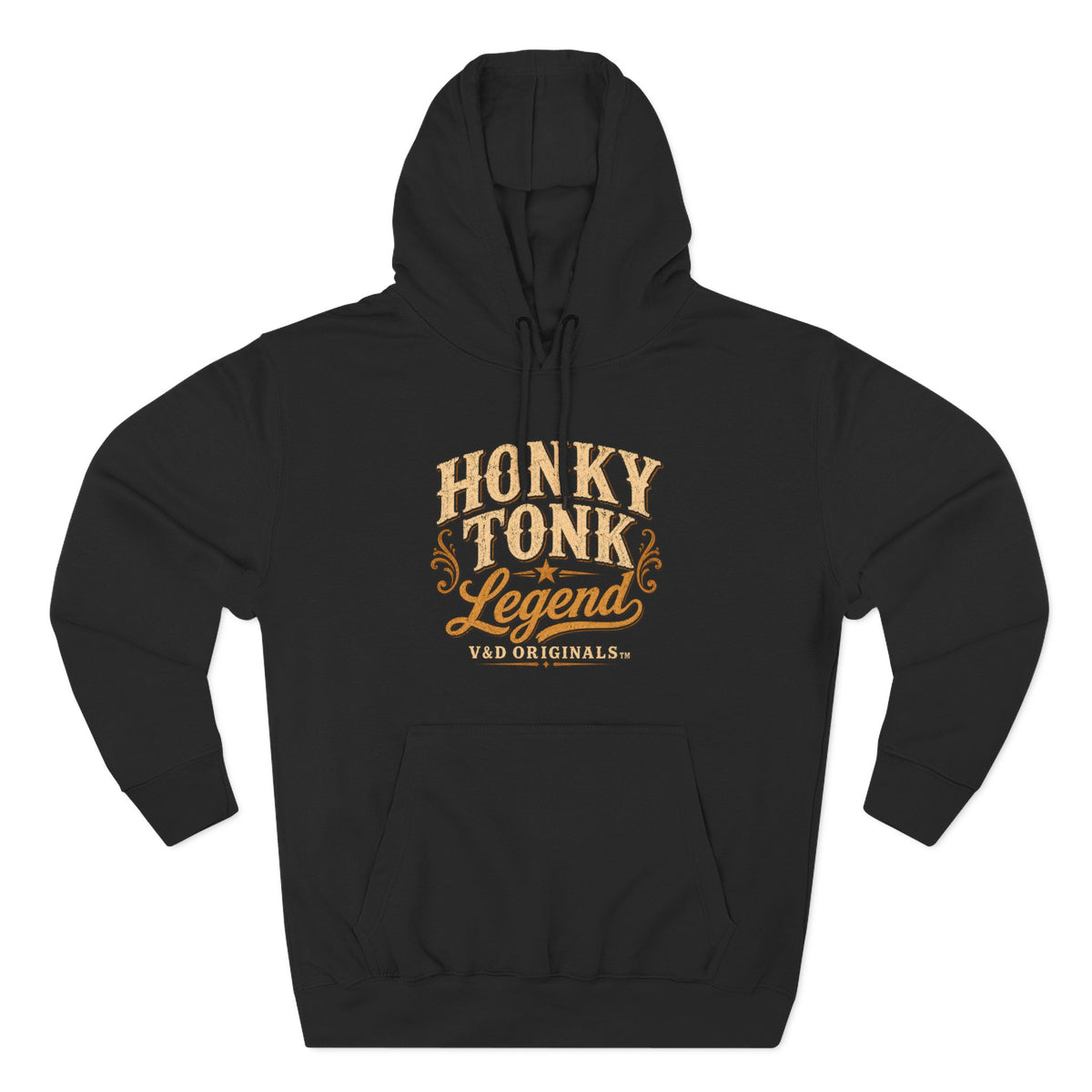 Hoodie - "Honky Tonk Legend" Vintage Western Fleece Hoodie
