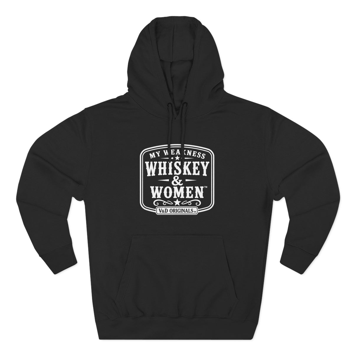 Whiskey & Women Three-Panel Fleece Hoodie