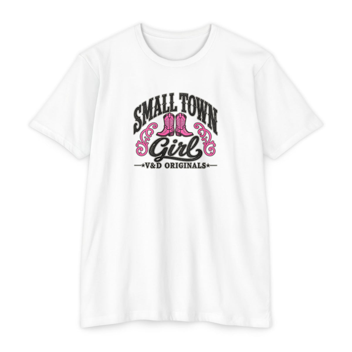 Small Town Girl T-Shirt — Pink Boots