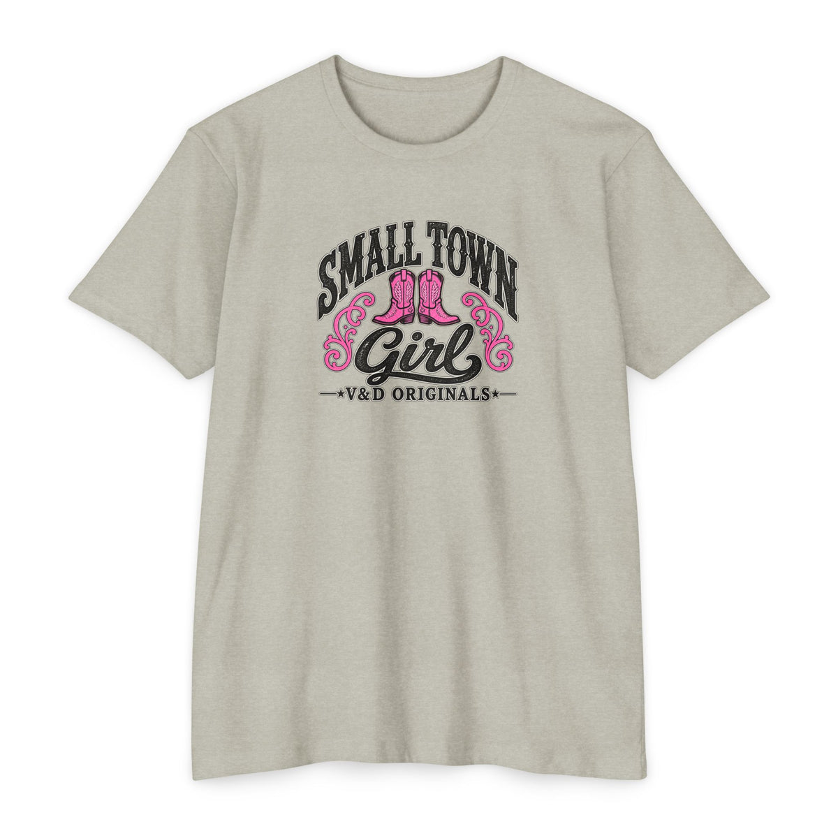 Small Town Girl T-Shirt — Pink Boots