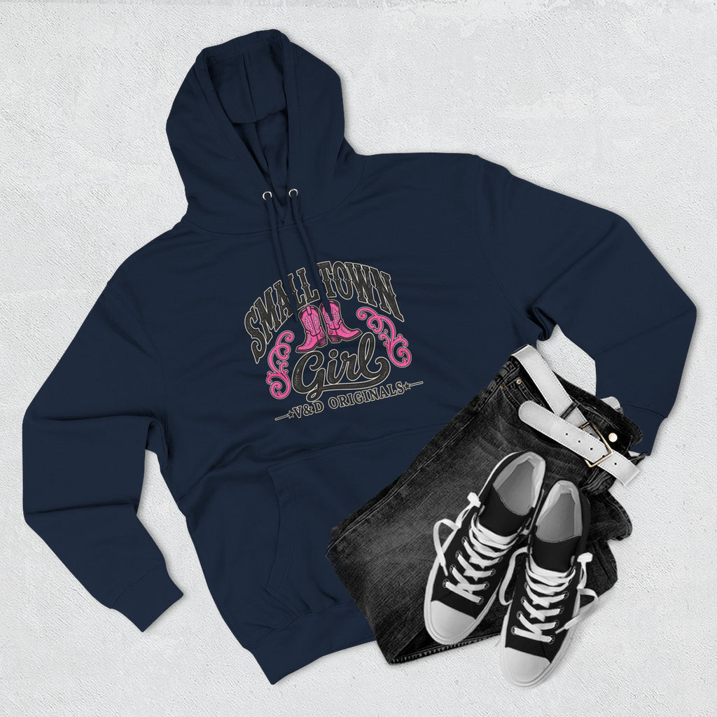 Small Town Girl - Pink Boots Pullover Hoodie