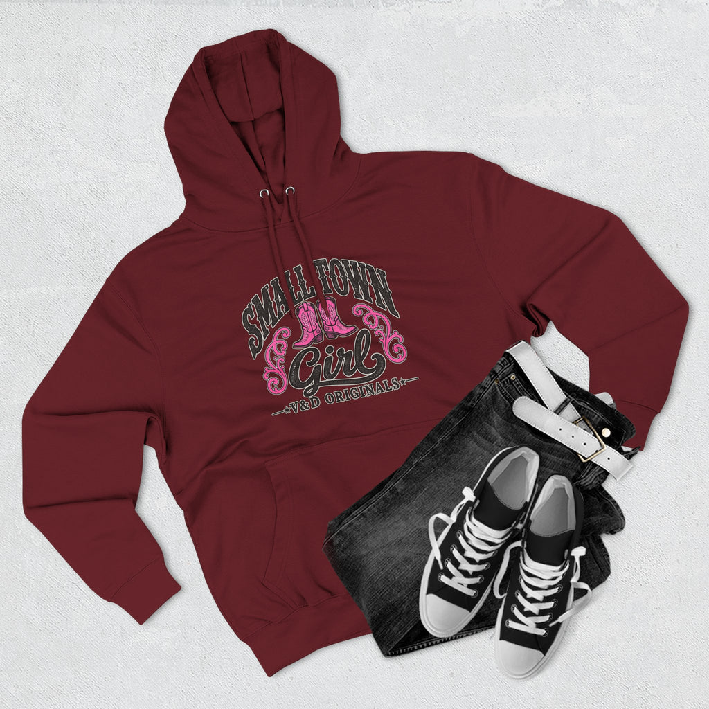 Small Town Girl - Pink Boots Pullover Hoodie