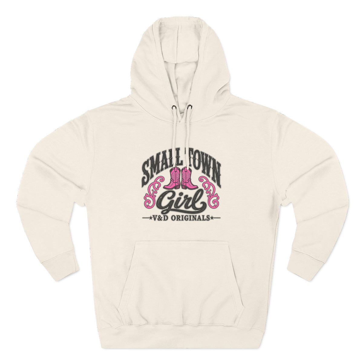 Small Town Girl - Pink Boots Pullover Hoodie