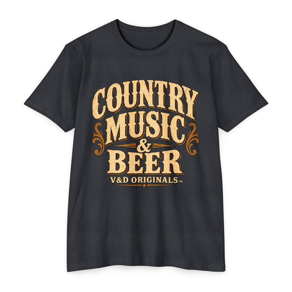 Country Music & Beer T-Shirt — Vintage Western Graphic Tee for Fans