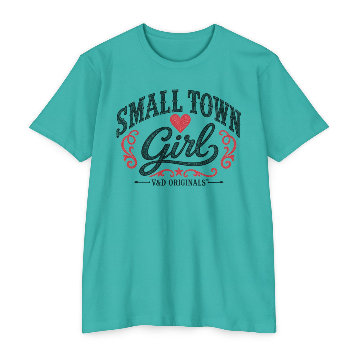 Small Town Girl T-Shirt — Retro Heart Country Graphic Tee