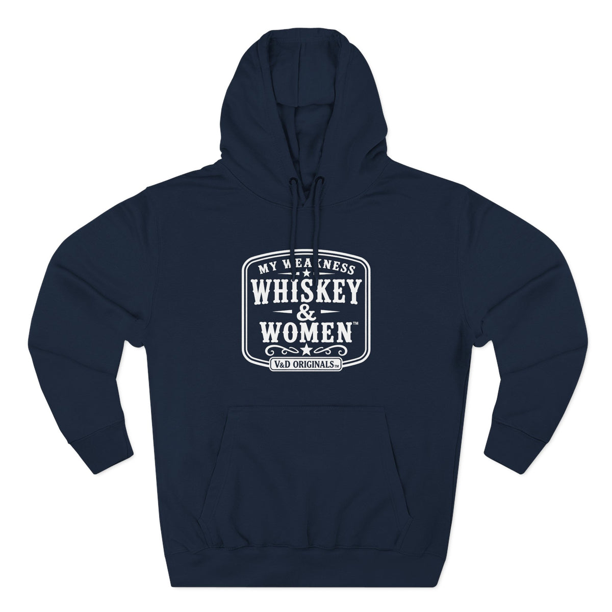 Whiskey & Women Three-Panel Fleece Hoodie