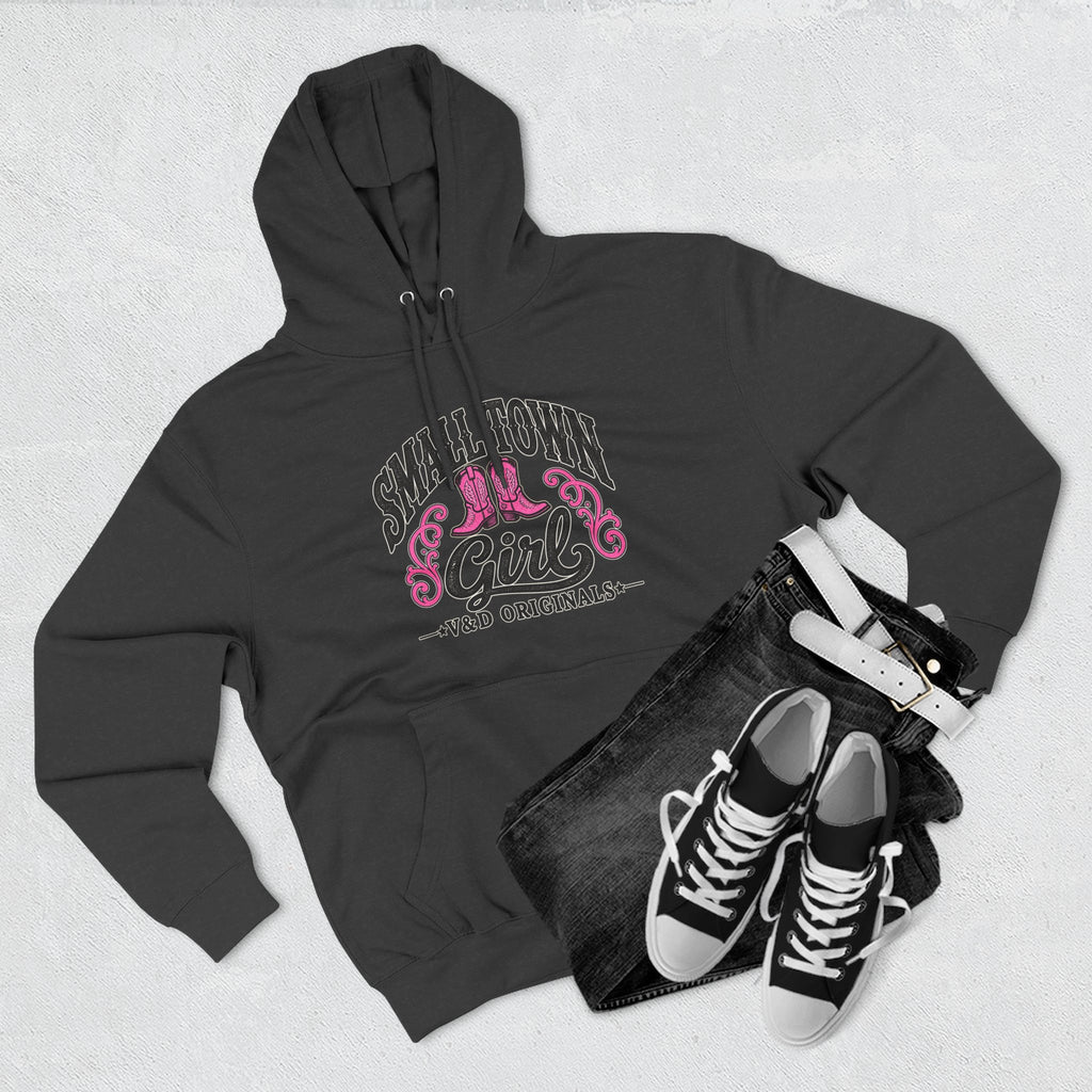Small Town Girl - Pink Boots Pullover Hoodie