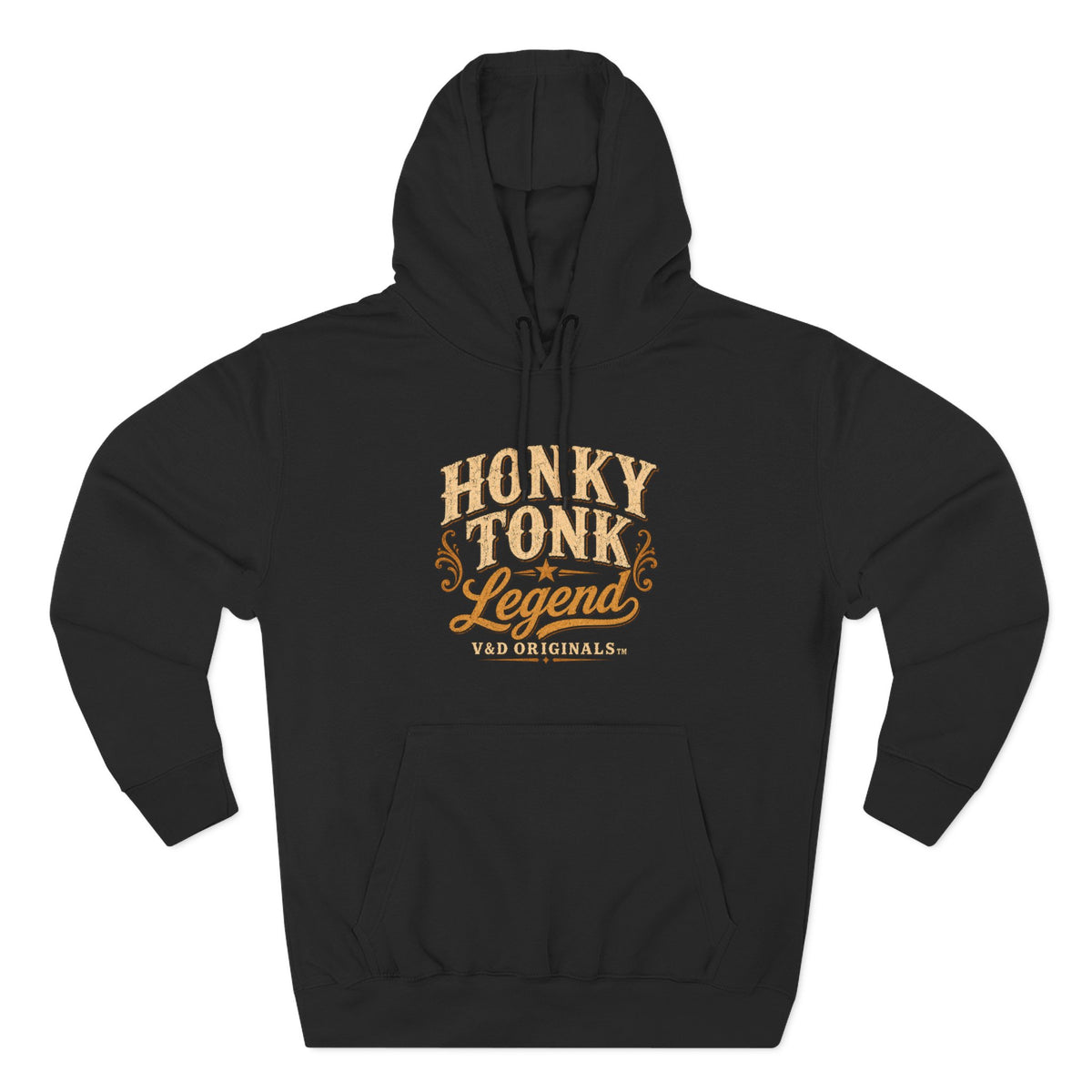 Hoodie — "Honky Tonk Legend" Vintage Western Music Fleece Hoodie