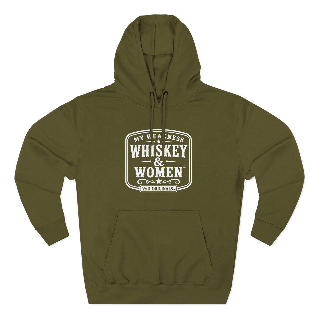 Whiskey & Women Three-Panel Fleece Hoodie