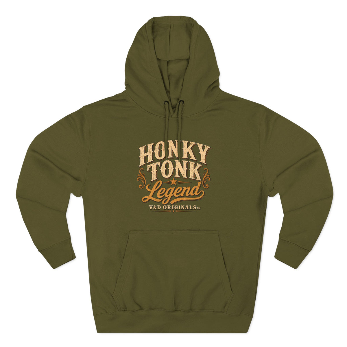 Hoodie - "Honky Tonk Legend" Vintage Western Fleece Hoodie