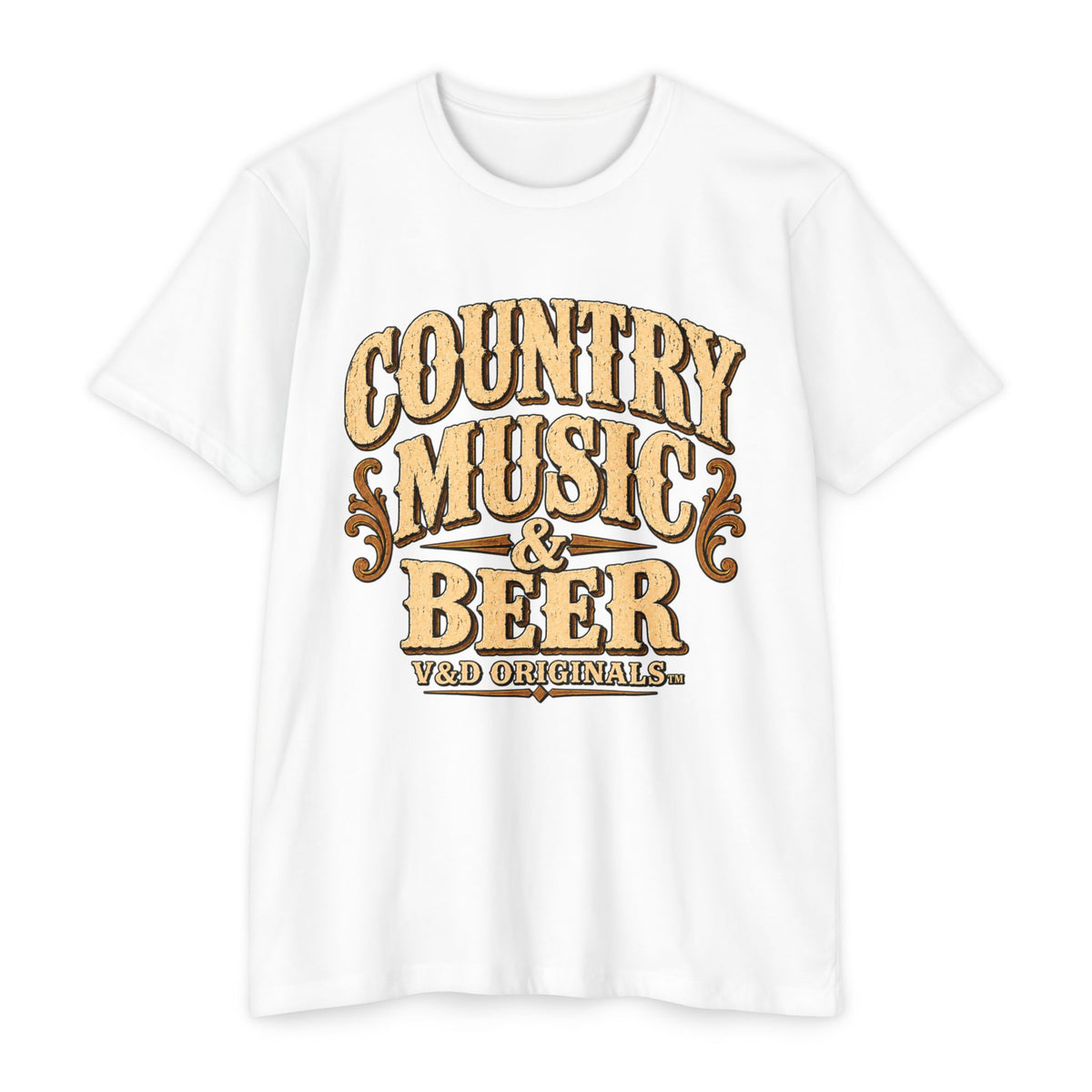 Country Music & Beer T-Shirt — Vintage Western Graphic Tee for Fans
