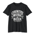 Country Music & Beer T-Shirt — Vintage Guitar Bar Tee