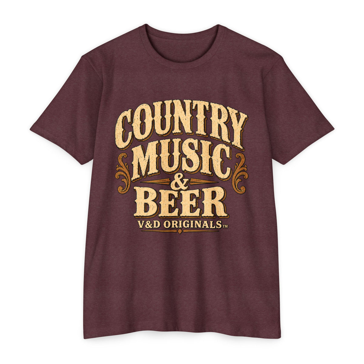 Country Music & Beer T-Shirt — Vintage Western Graphic Tee for Fans