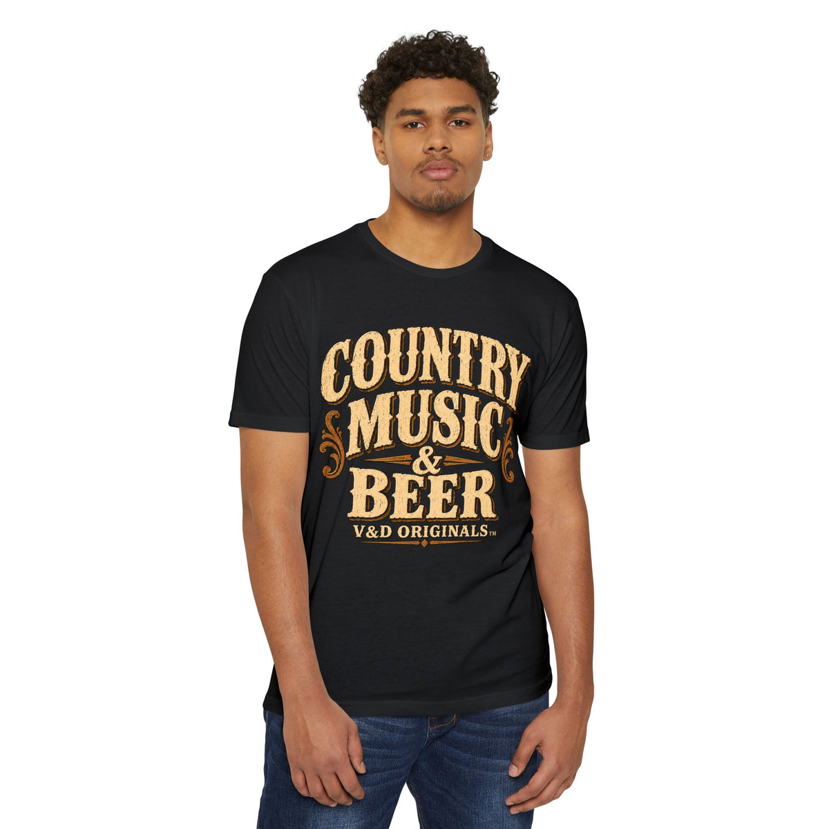Country Music & Beer T-Shirt — Vintage Western Graphic Tee for Fans