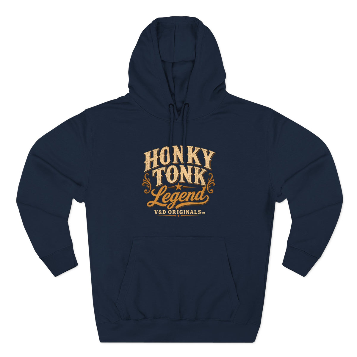 Hoodie — "Honky Tonk Legend" Vintage Western Music Fleece Hoodie
