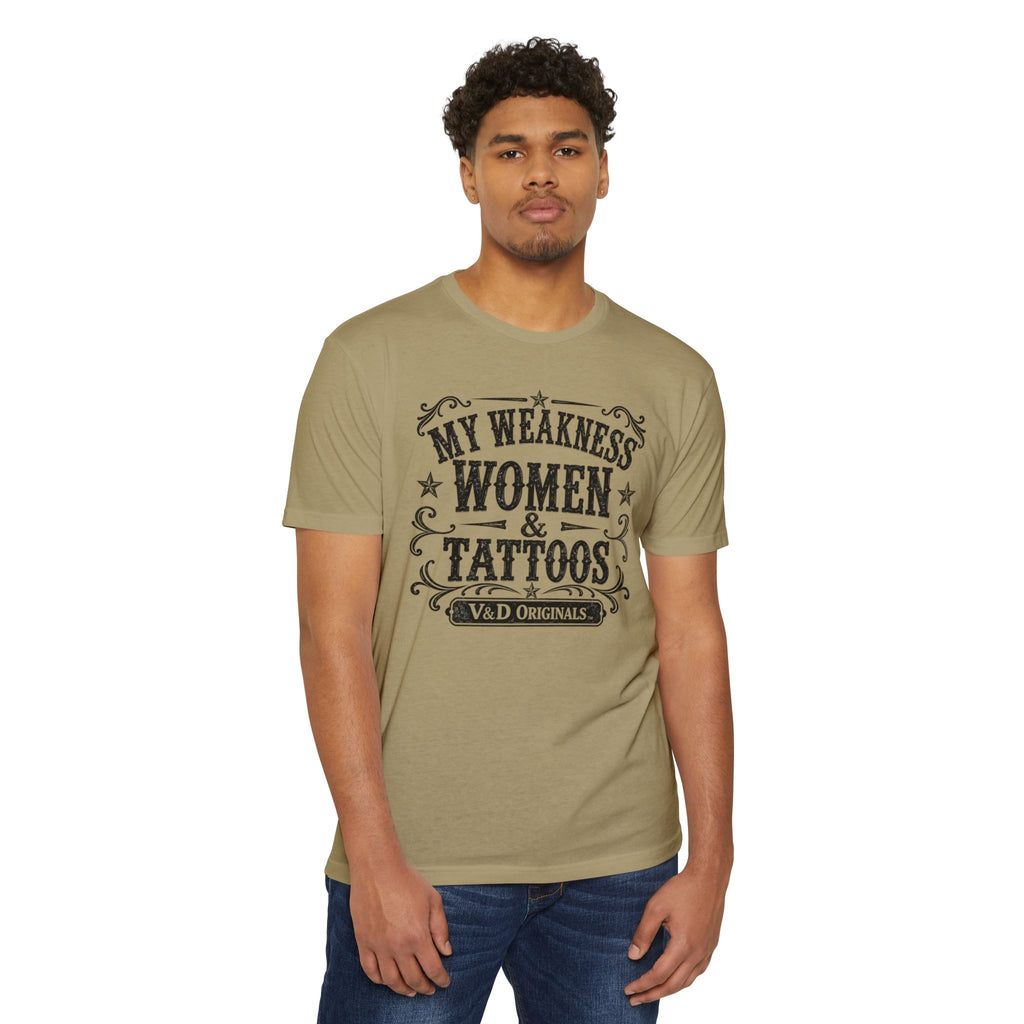 Women & Tattoos Graphic T-Shirt — 'My Weakness Women & Tattoos' Vintage Tee