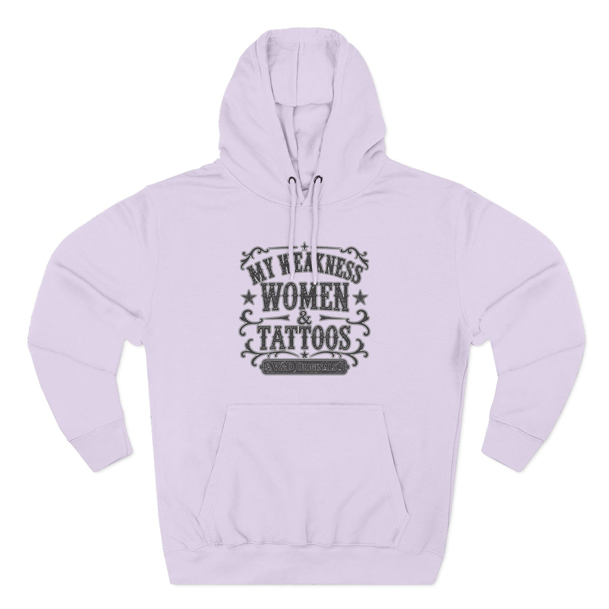 My Weakness: Women & Tattoos Hoodie — Women's Graphic Fleece Pullover