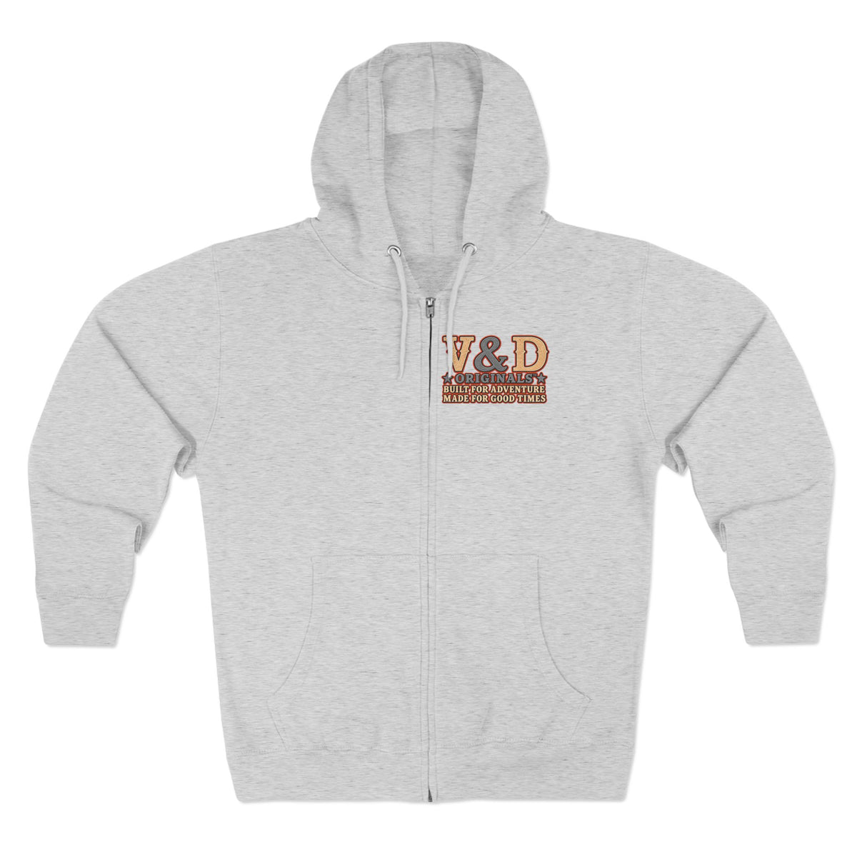 Country Music & Beer Zip Hoodie — V&D Originals Vintage Western Logo