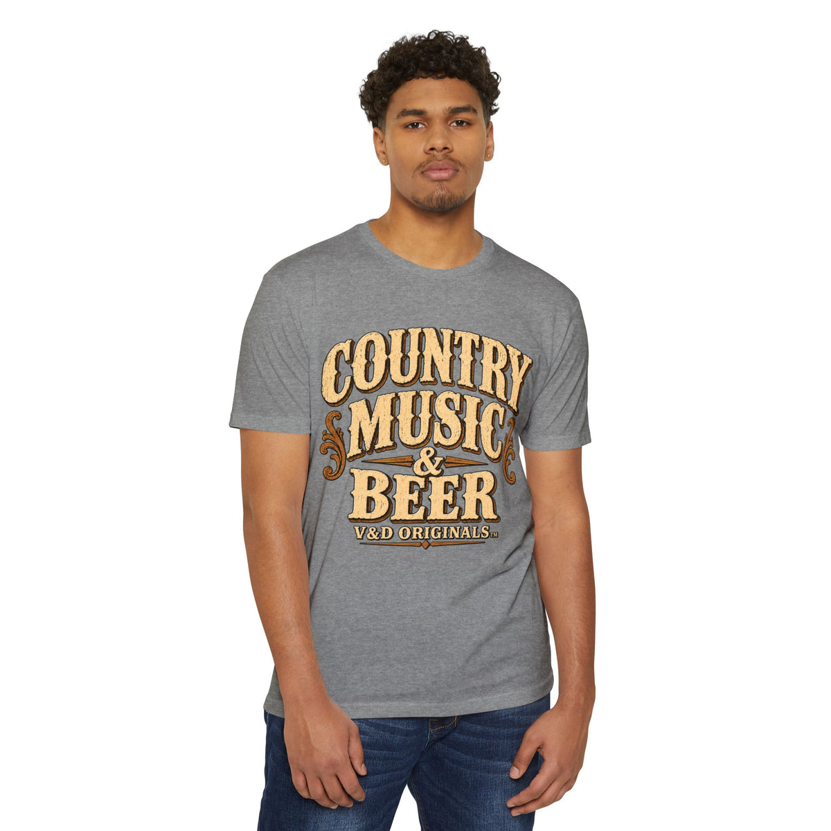 Country Music & Beer T-Shirt — Vintage Western Graphic Tee for Fans