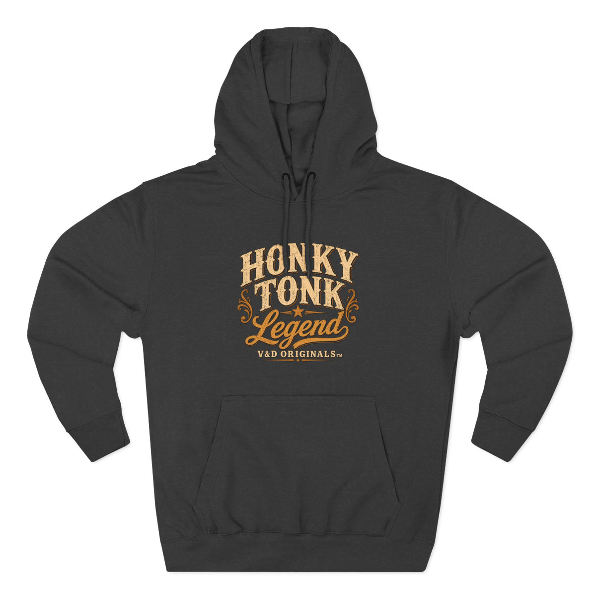 Hoodie — "Honky Tonk Legend" Vintage Western Music Fleece Hoodie