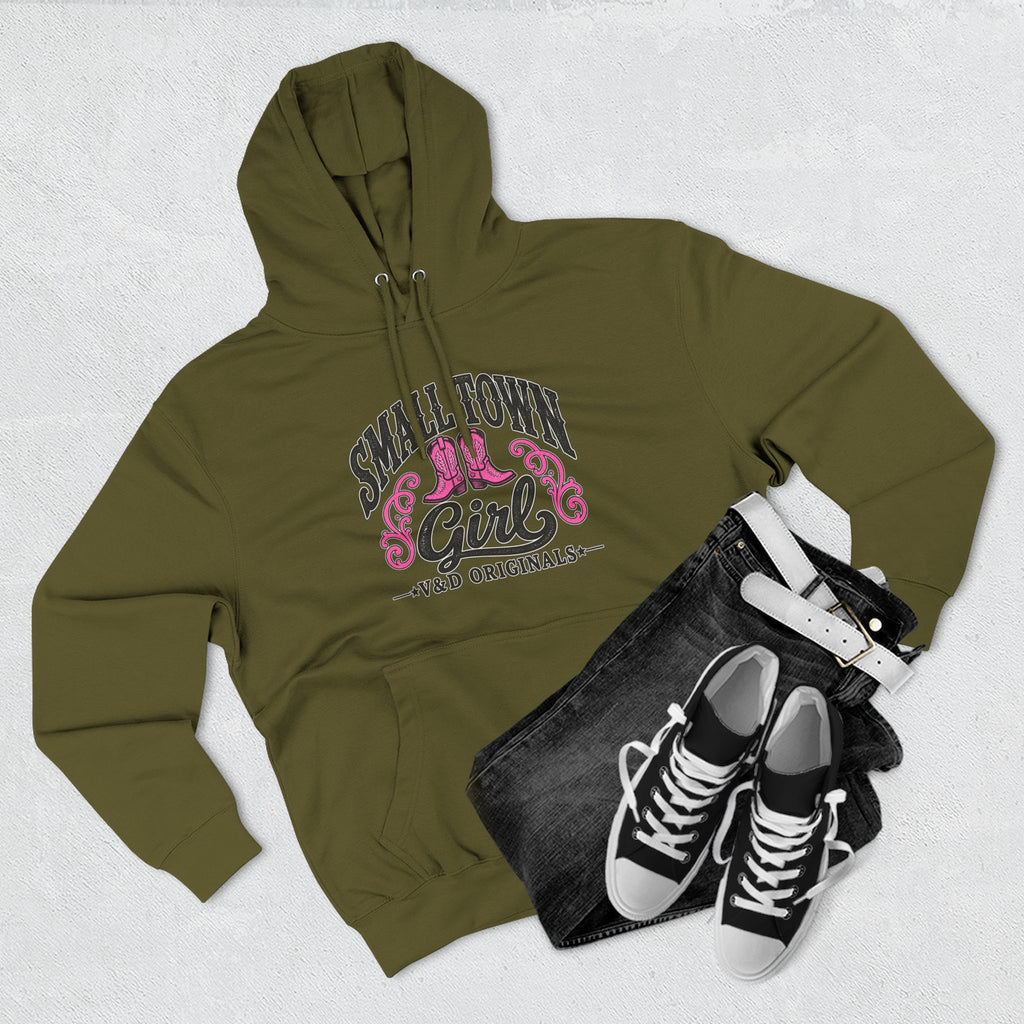 Small Town Girl - Pink Boots Pullover Hoodie