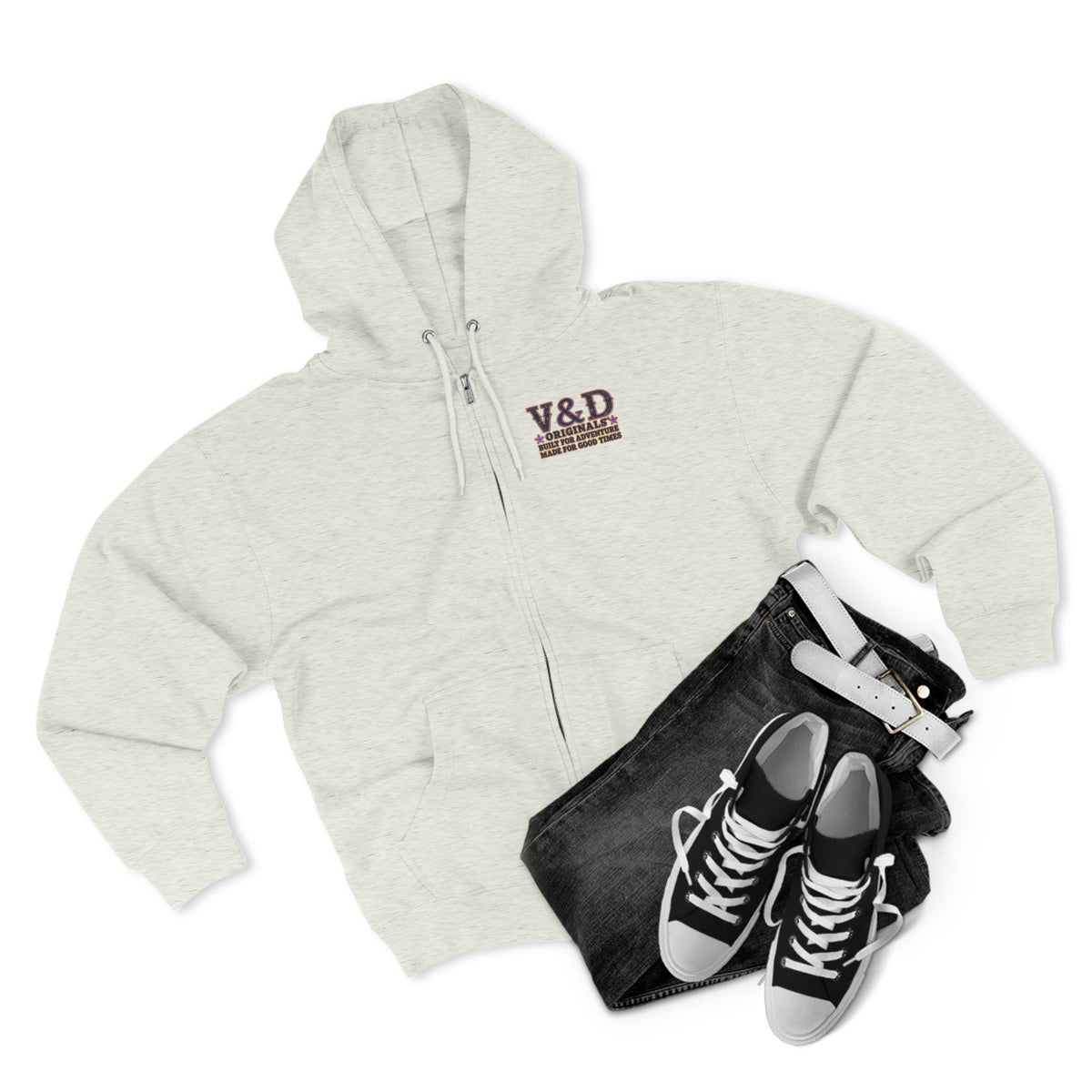 Small Town Girl Zip Hoodie — Purple Boots