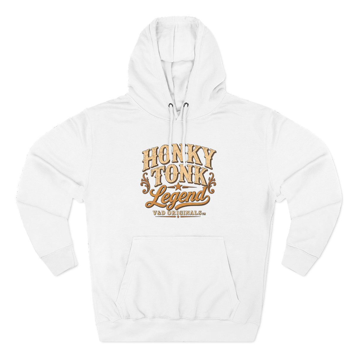 Hoodie - "Honky Tonk Legend" Vintage Western Fleece Hoodie