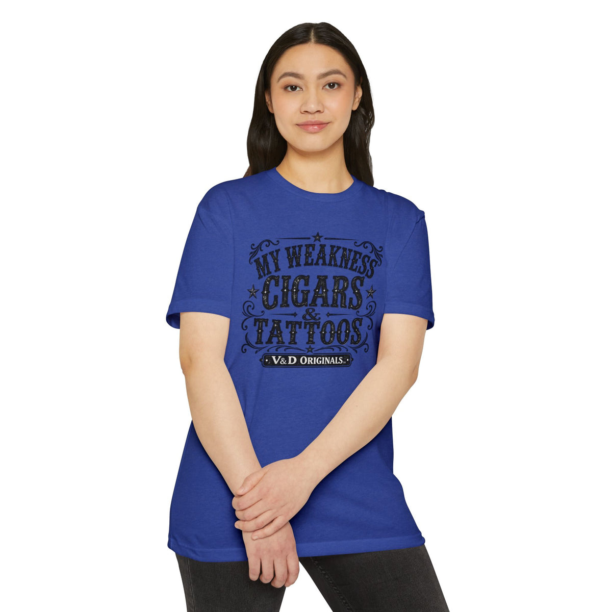 Cigars & Tattoos Graphic T-Shirt — "My Weakness Cigars & Tattoos" Vintage Tee