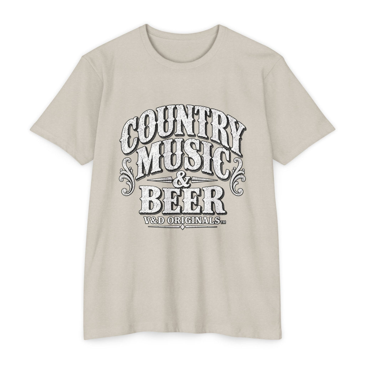 Country Music & Beer T-Shirt — Vintage Guitar Bar Tee