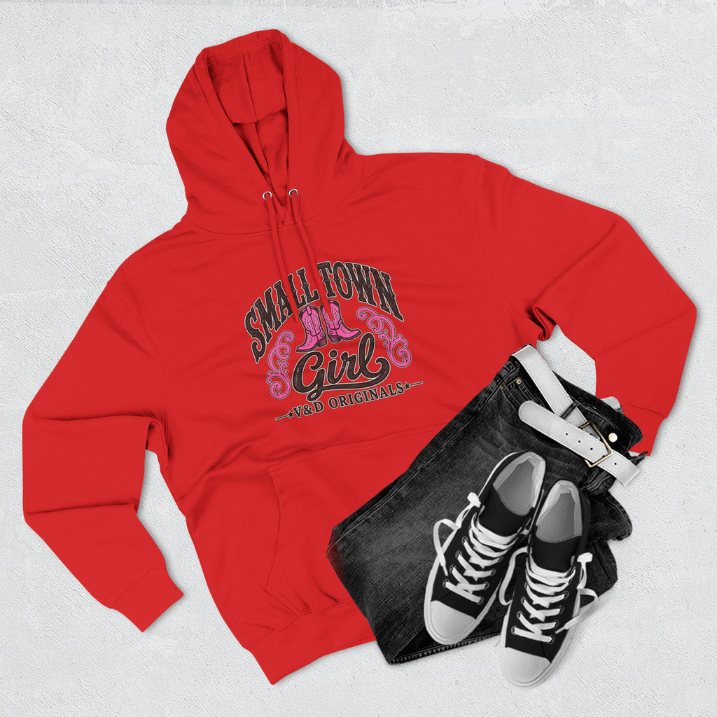 Small Town Girl - Pink Boots Pullover Hoodie