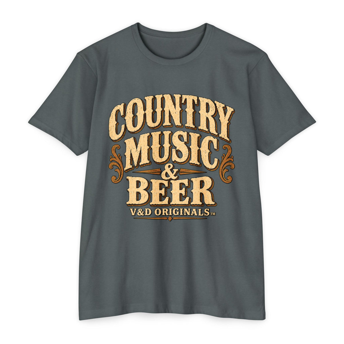Country Music & Beer T-Shirt — Vintage Western Graphic Tee for Fans