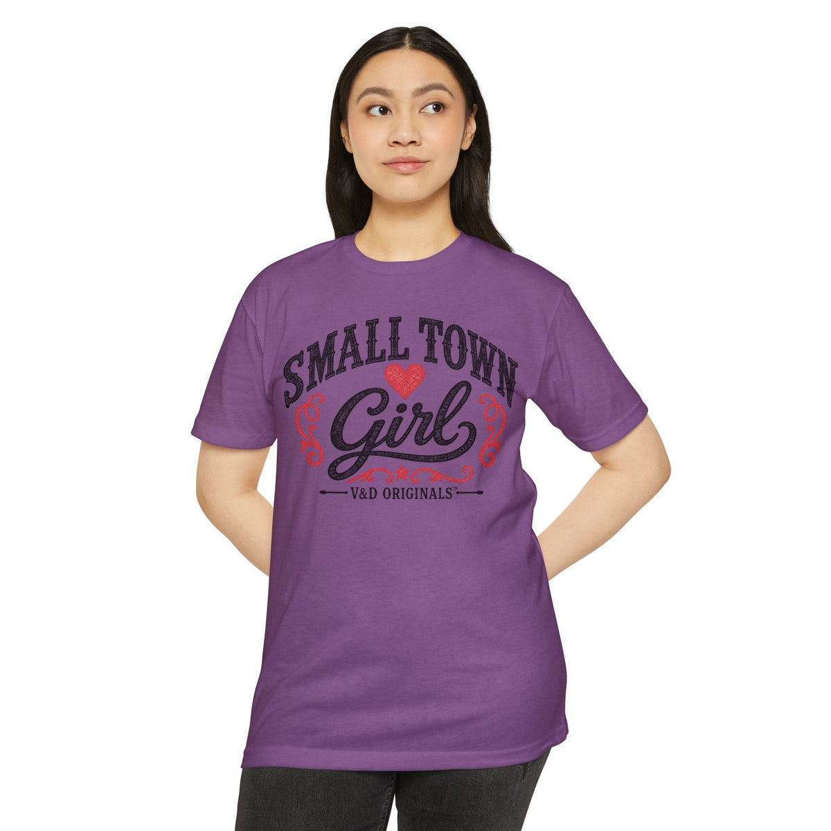 Small Town Girl T-Shirt — Retro Heart Country Graphic Tee