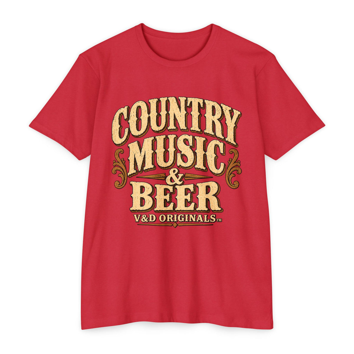 Country Music & Beer T-Shirt — Vintage Western Graphic Tee for Fans